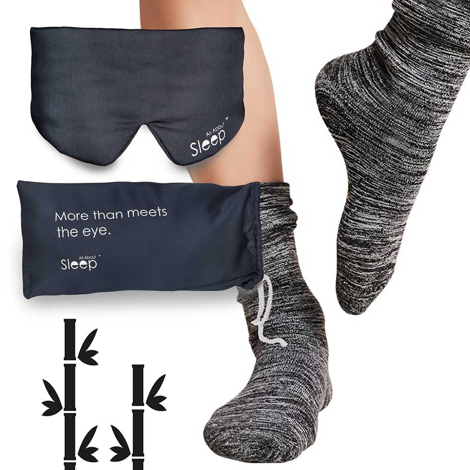 bamboo grey sleep mask boody bamboo bed socks black