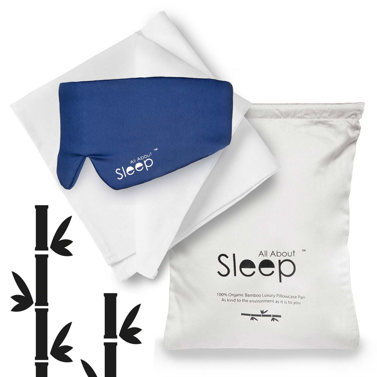 Hit the Pillow Gift Box Organic bamboo sleep mask and pillowcases